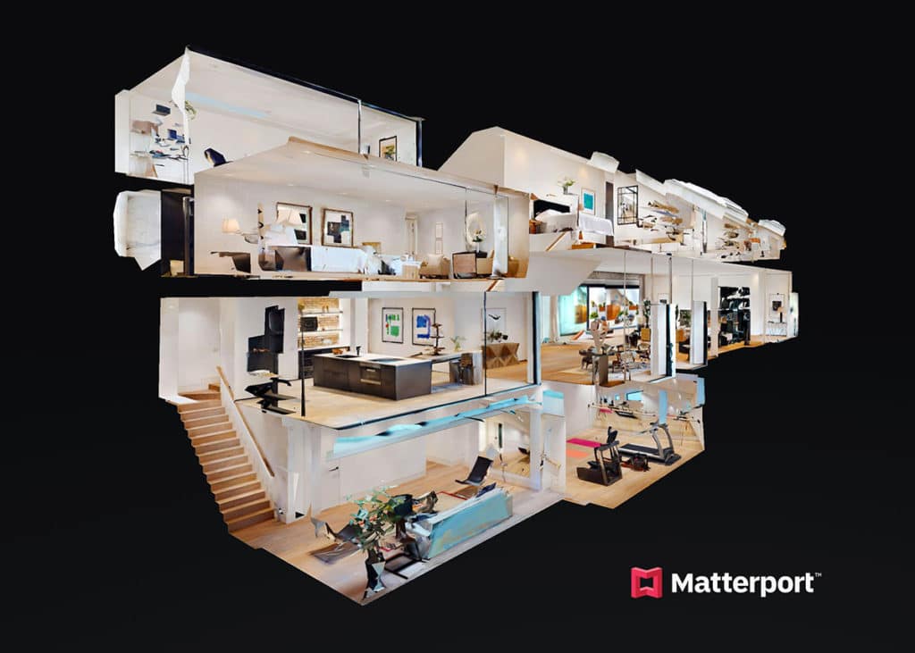 Matterport 3D virtual tours.